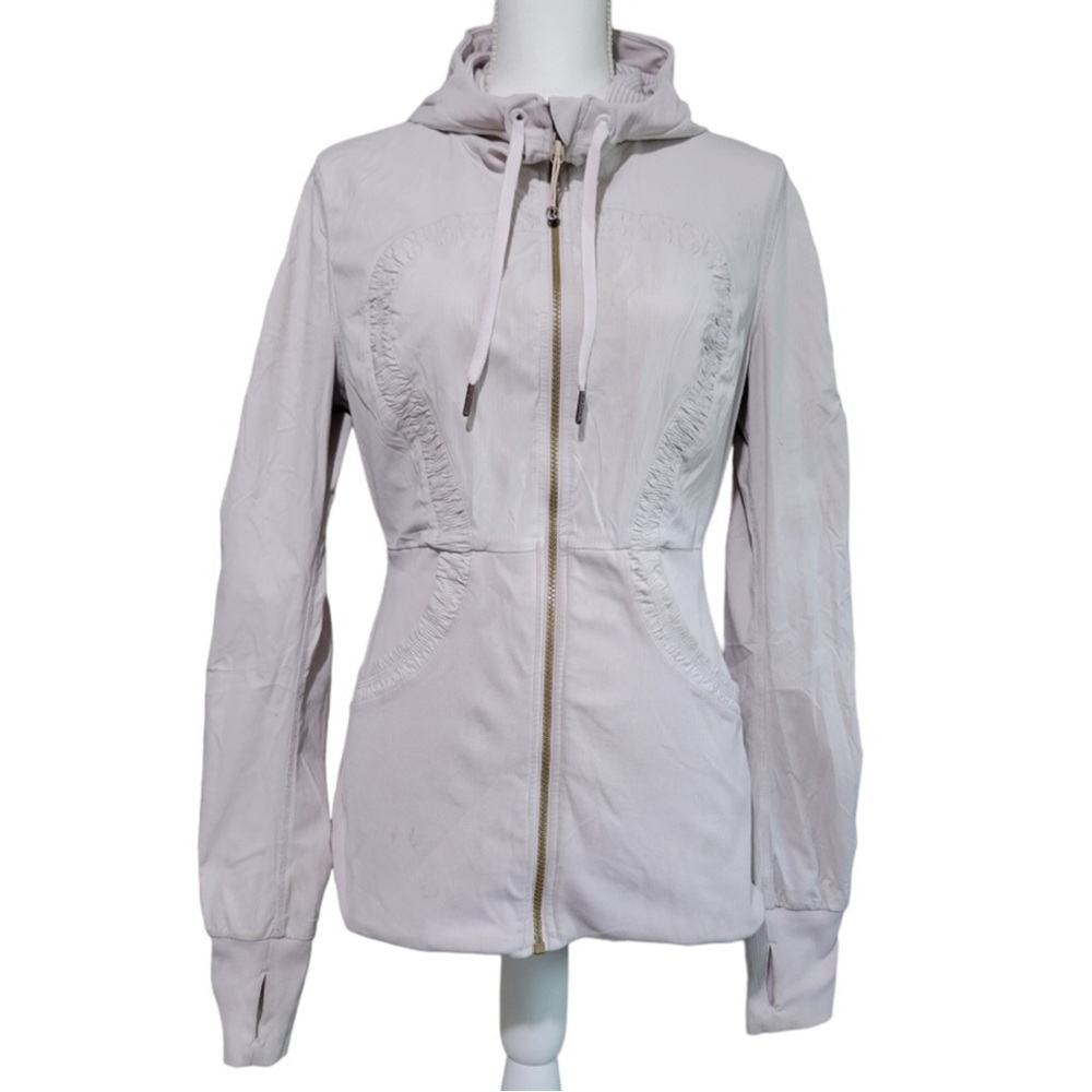 lululemon athletica Light Pink Hooded Zip Jacket